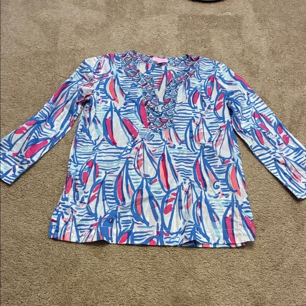 Lilly Pulitzer Red Right Return tunic size XS